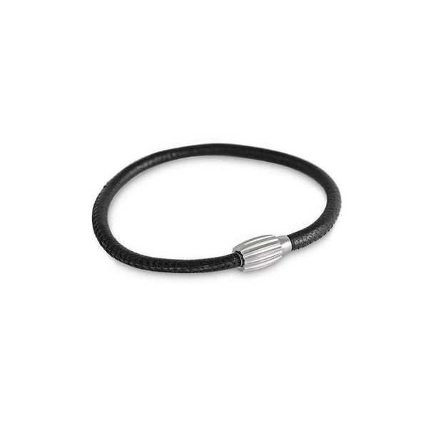 Idun Leather Bracelet Silver Lock