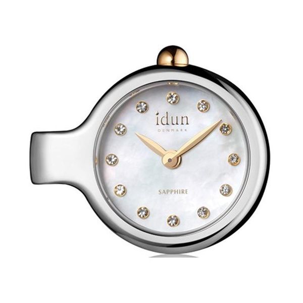 Idun MOP Dial 2 Tone Pendant Charm Watch