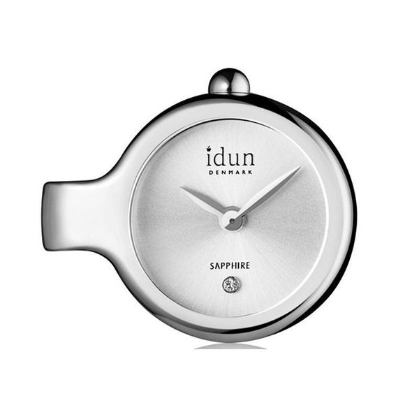 Idun White Dial Pendant Charm Watch