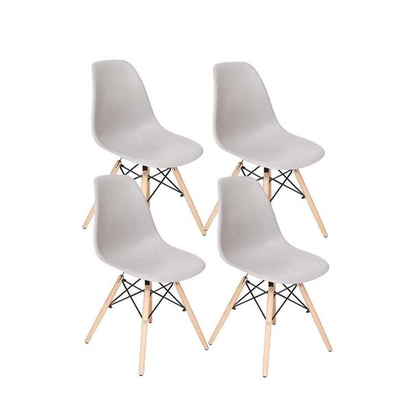 Replica Eames Eiffel Chairs Set Of 4 Grey image