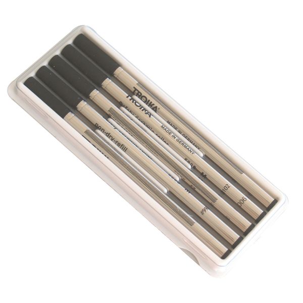 TROIKA Ink Refill for TROIKA Rollerball Pens – Black Ink (Set of 5)
