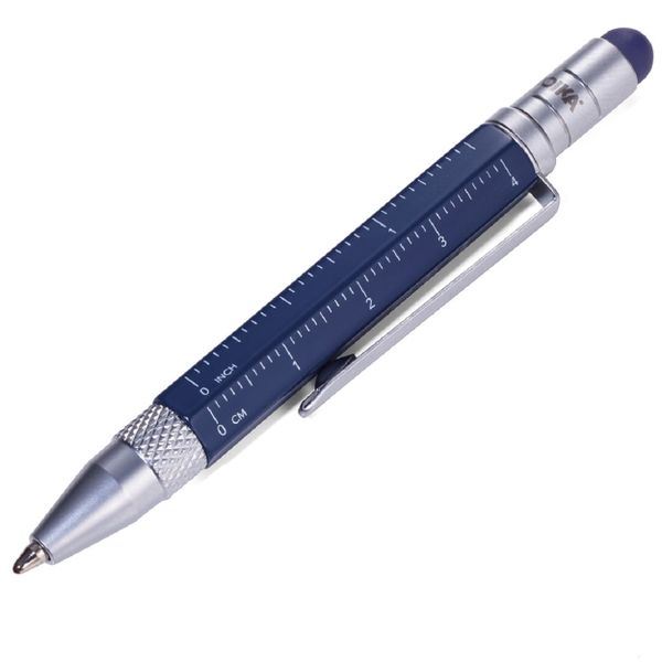 TROIKA Multitasking Mini Ballpoint Pen CONSTRUCTION LILIPUT in Blue