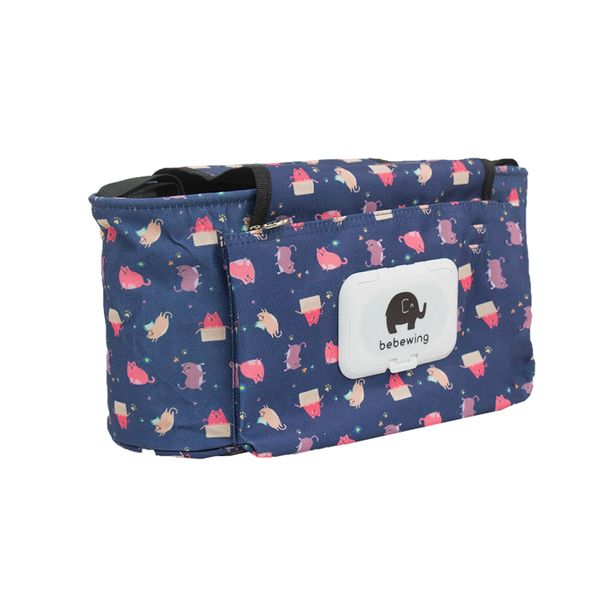 Multifunction Baby Stroller Hanging Storage Bag - Blue Bear