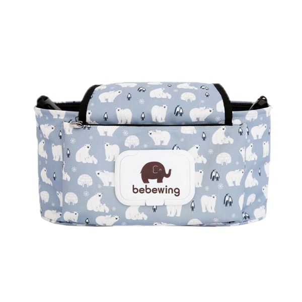 Multifunction Baby Stroller Hanging Storage Bag - Blue Bear