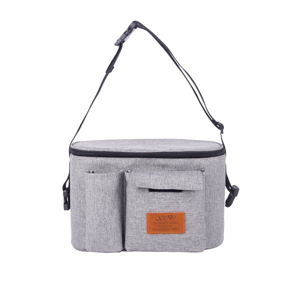 Universal Stroller Organizer Diaper Bag with Deep Cup Holders - Grey