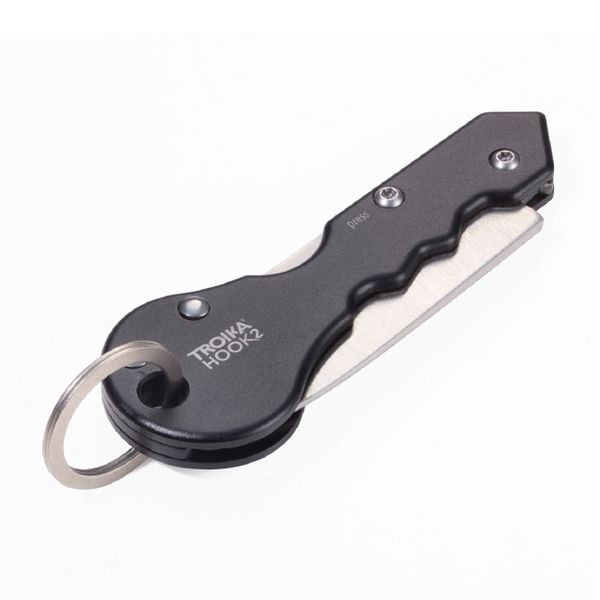 Troika Parcel Cutter with Small Keyring Hook 2 - Black