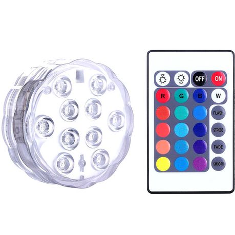 8 pc w/ remote LED Light Puck or Pod Remote Control LED Submersible Lights 
