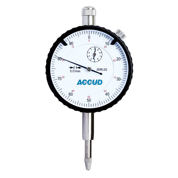 ACCUD Dial Indicator Lug Back 0-3mm 0.01mm With Lock Screw