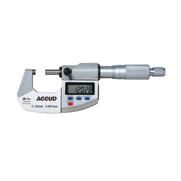 ACCUD Digital Outside Micrometer Ip65 0-25mm