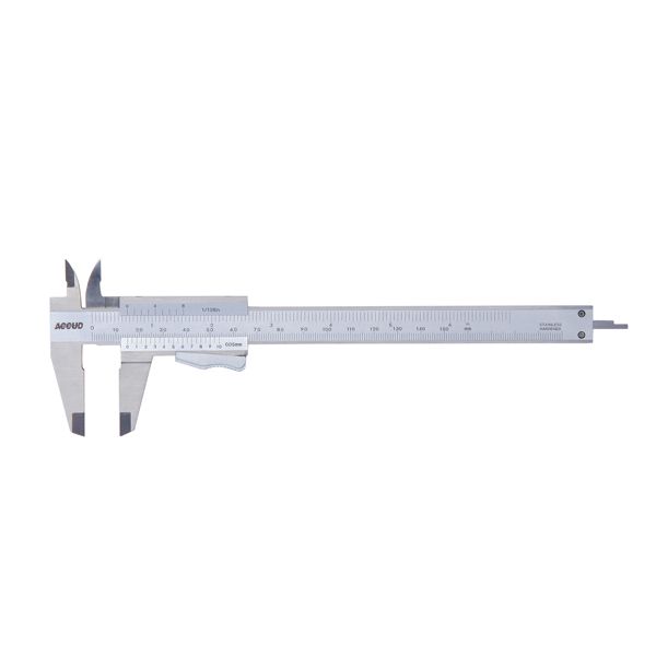 ACCUD Caliper Vernier 0-200mm 0.05mm Acc S/Steel Thumb Clamp