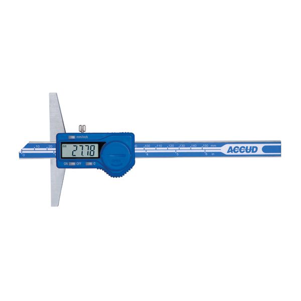 ACCUD Digital Depth Gauge 0-200mm/0-8