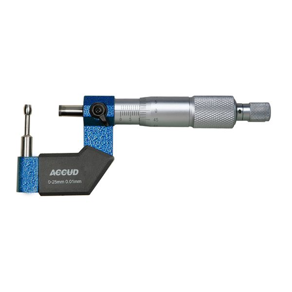ACCUD Cylindrical Anvil Tube Micrometer 8X1.8mm 0-25mm