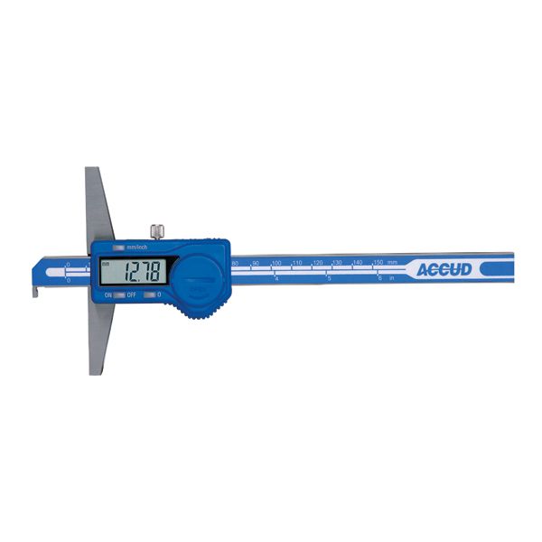 ACCUD Digital Hook Depth Gauge 0-200mm/0-8