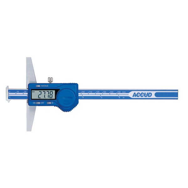 ACCUD Digital Double Hook Depth Gauge 0-200mm/0-8