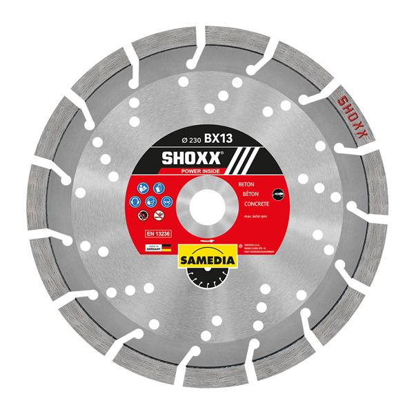 Samedia Diamond Blade 115mm Segm Ind Reinf. Concrete Long Life Shoxx Bx13