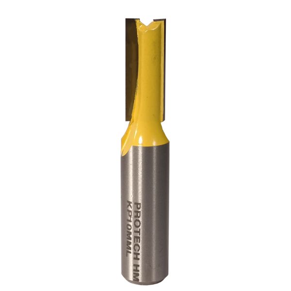 Pro-Tech Straight Bit 10mm X 25mm Cut 2 Flute Metric 1/4" Shank