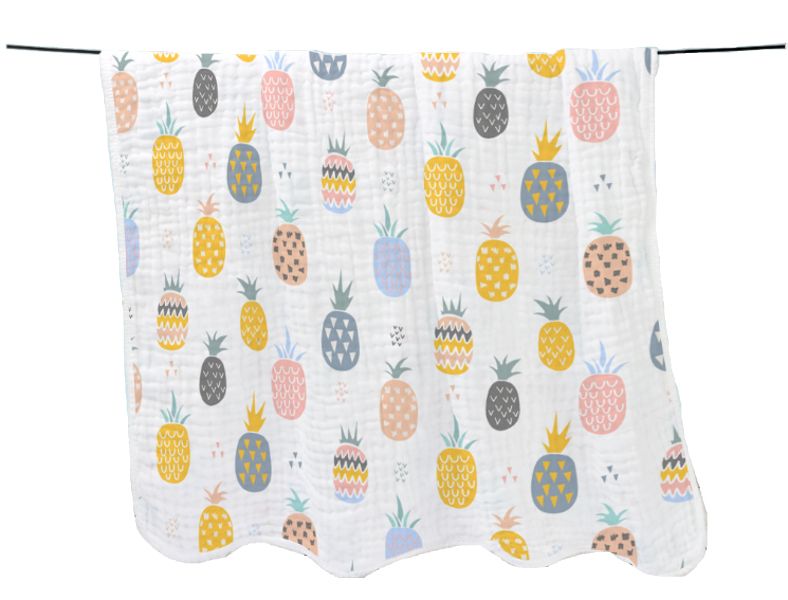 Olive Tree - Dual purpose 6 layer muslin thick receiving blanket/bath towel