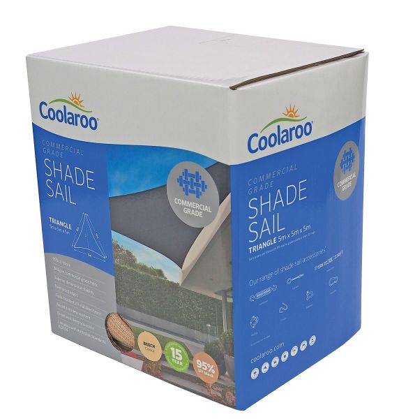 Coolaroo Commercial Shade Sail 5m Triangle