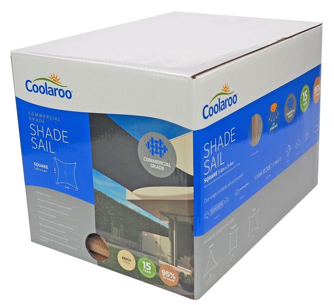 Coolaroo Commercial Shade Sail 5.4m Square
