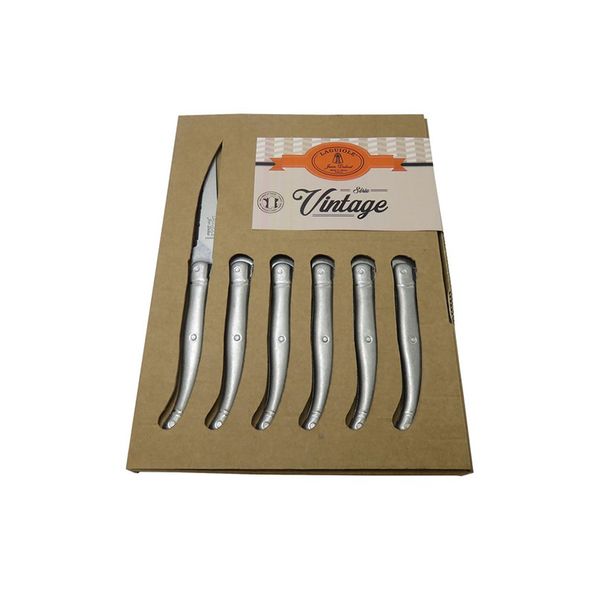 Laguiole by Jean Dubost - France 6 Piece Steak Knife Set - Vintage