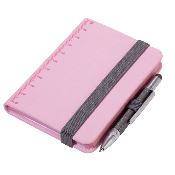 TROIKA Notepad DIN A7 with Multitasking Ballpoint Pen LILIPAD+LILIPUT Rose