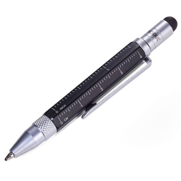 TROIKA Multitasking Mini Ballpoint Pen CONSTRUCTION LILIPUT - Black
