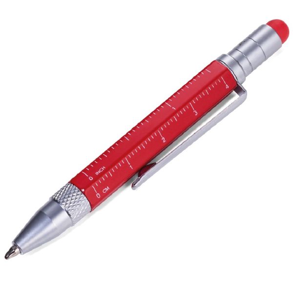 TROIKA Multitasking Mini Ballpoint Pen CONSTRUCTION LILIPUT - Red