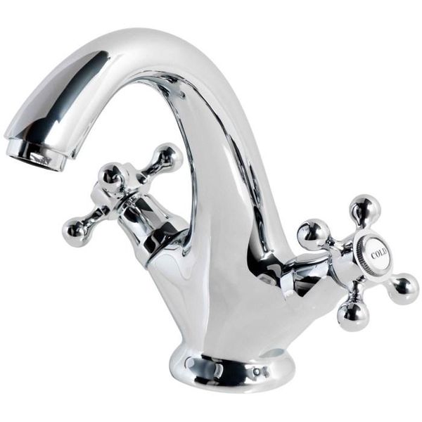 Victorian Style Chrome Basin Mixer Tap