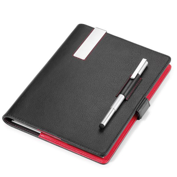 TROIKA Travel Organiser with A5 Notepad and Stylus Pen Black