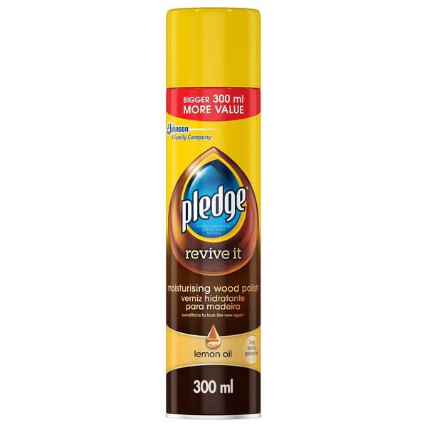 Pledge Wood Polish Aerosol Lemon Oil - Shrink of 6 x 300ml