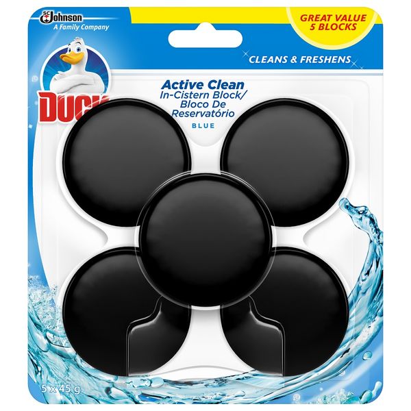 Duck Active Clean In The Cistern Toilet Block Blue 5 x 45g