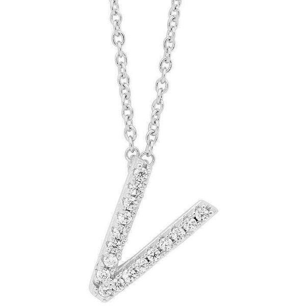 Georgini Petite Initial V Silver image