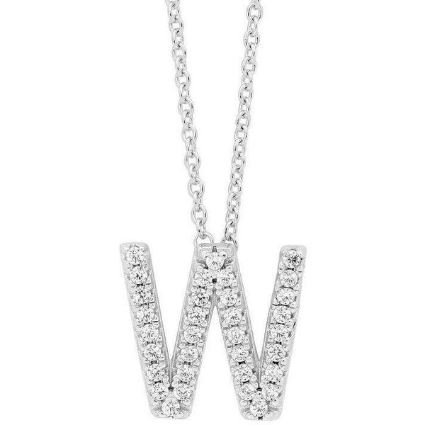 Georgini Petite Initial W Silver image