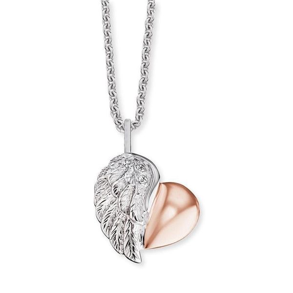 Engelsrufer 2T CZ Heartwing Necklace