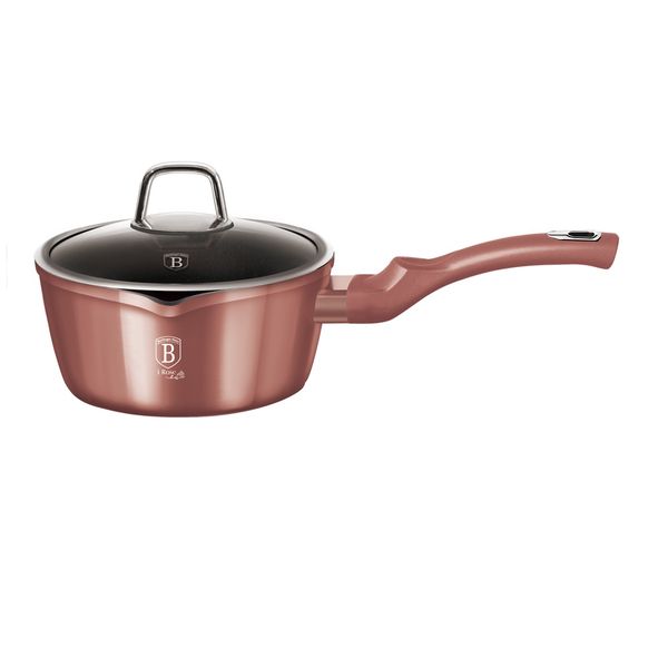 Berlinger Haus 16cm Marble Coating Sauce Pan with Lid - i-Rose Edition