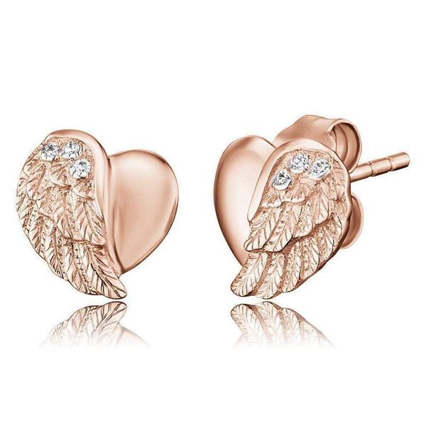 Engelsrufer CZ Silver Heartwing Studs
