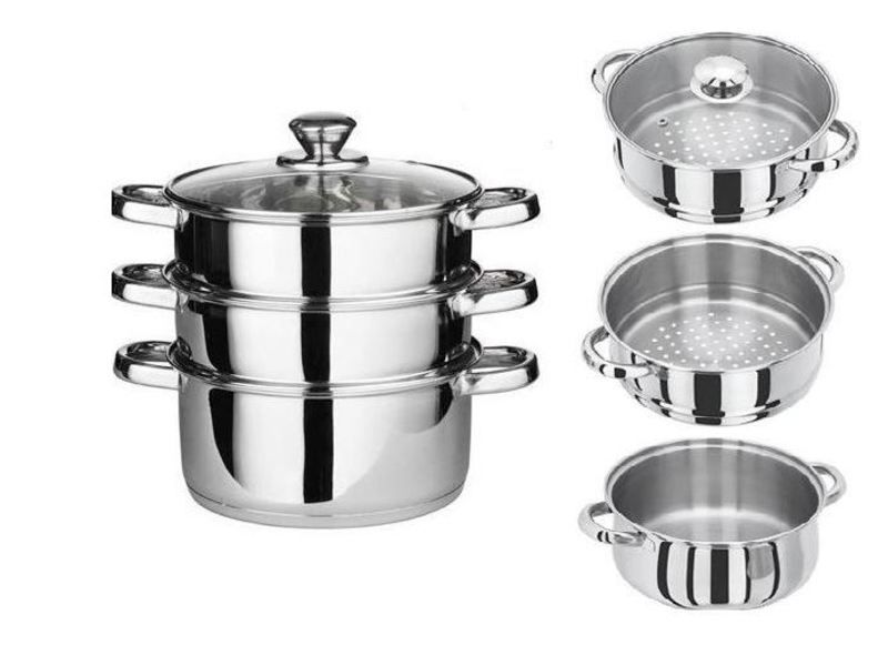 3 Piece 22cm Steamer Set