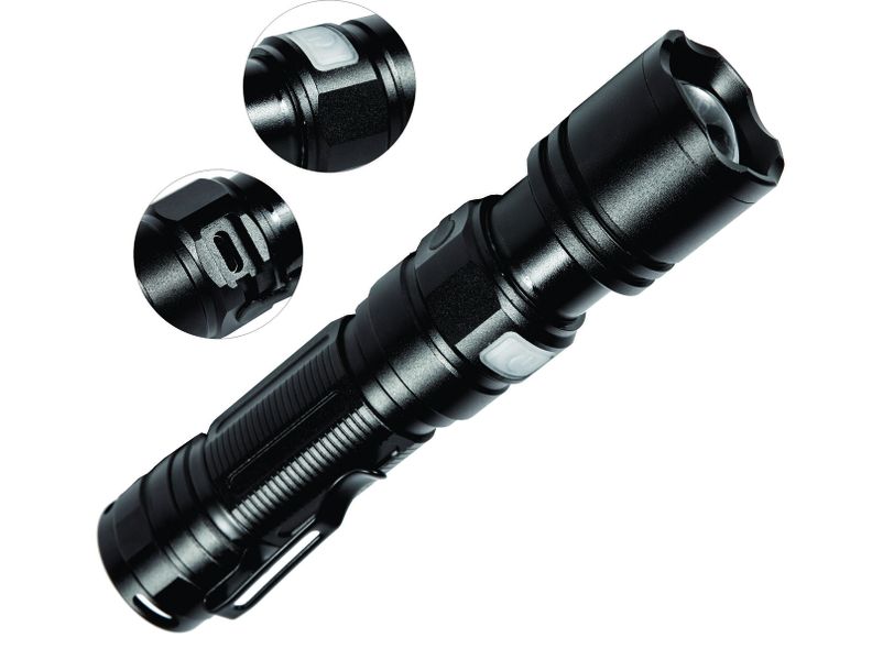 Supaled Serval 600L Compact 4x Zoom EDC Recharge By USB W/Clip - Clam