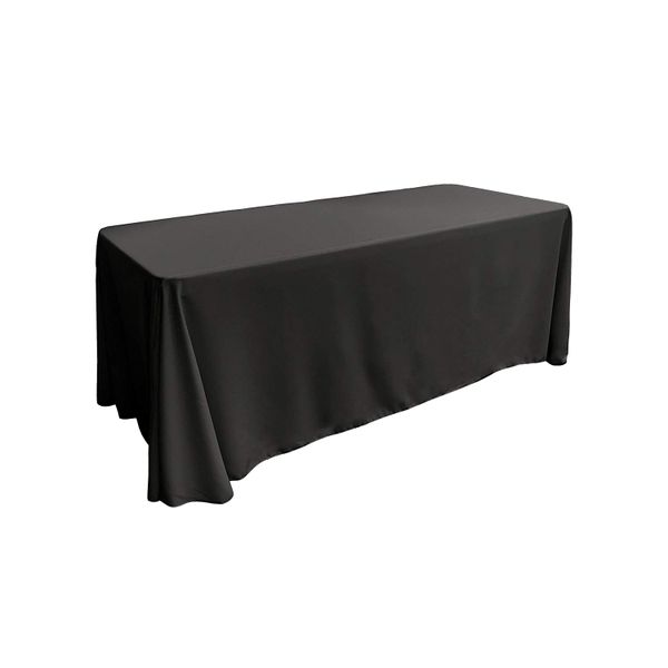 Polyester Rectangular Tablecloth - Black Linen