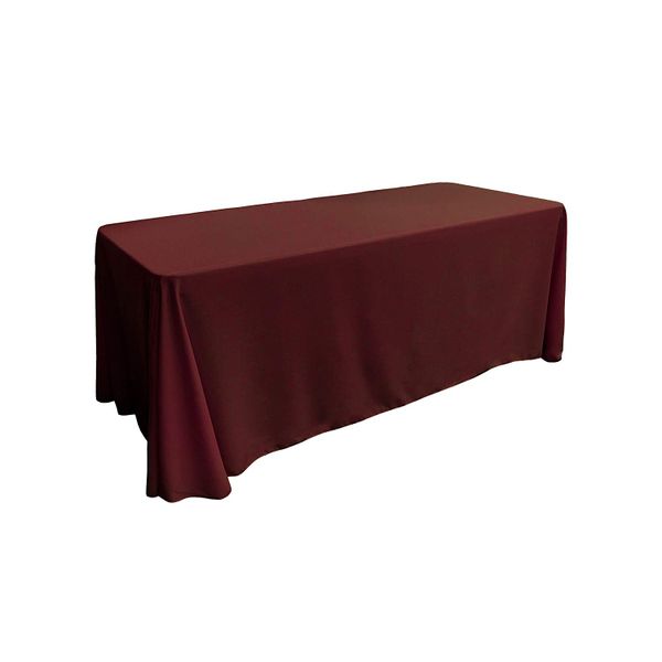 Polyester Rectangular Tablecloth - Burgundy Linen