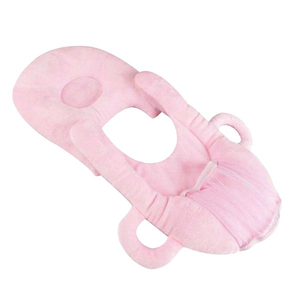 Detachable Baby Anti Spit Self Feeding Pillow - Pink