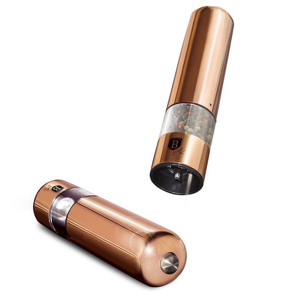 Berlinger Haus 2-Piece Electric Pepper &amp; Salt Mill Set - Rose Gold Edition