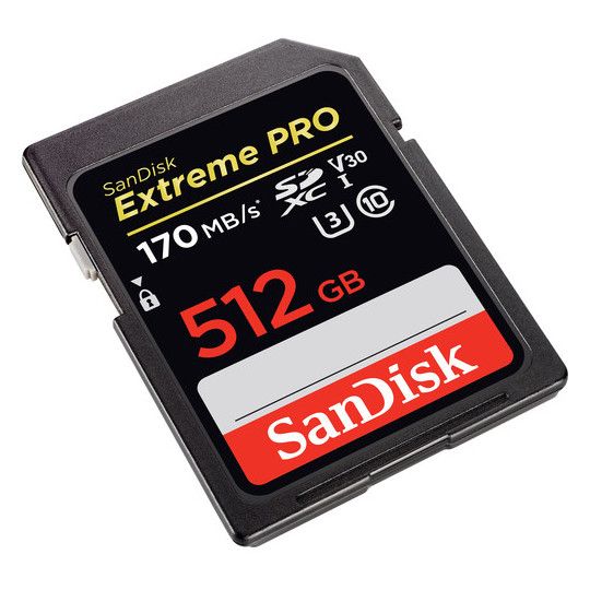 SanDisk 512GB 170MB/s Extreme Pro SD Card SDXC C10