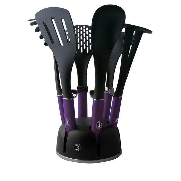Berlinger Haus 7-Piece Nylon Kitchen Utensil Set - Metallic Line Purple