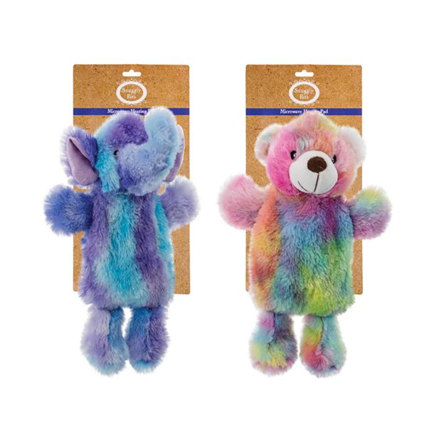 Bulk Pack x 2 Microwave Heatpad Plush Bear Elephant