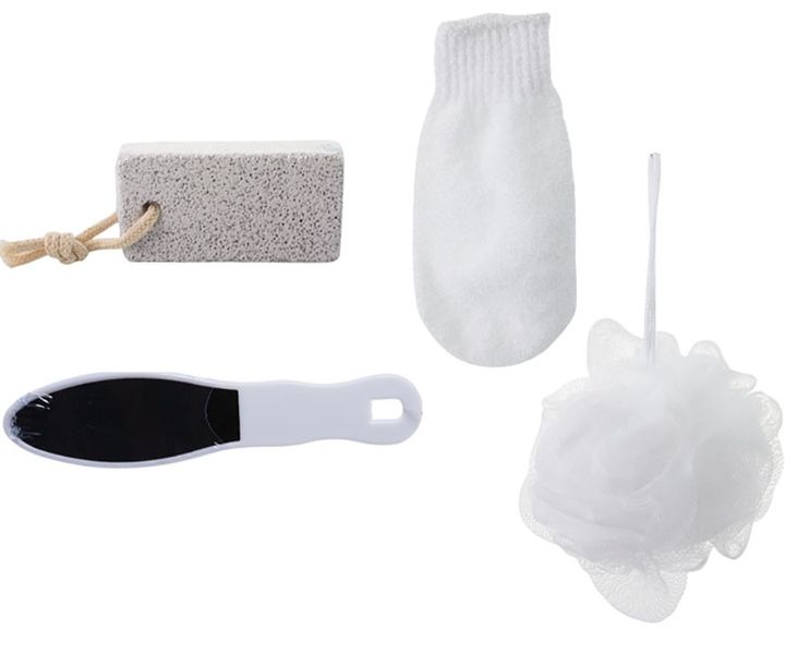 Bulk Pack x 3 Bath Gift Set 4pcs Per Pack Natural Colors