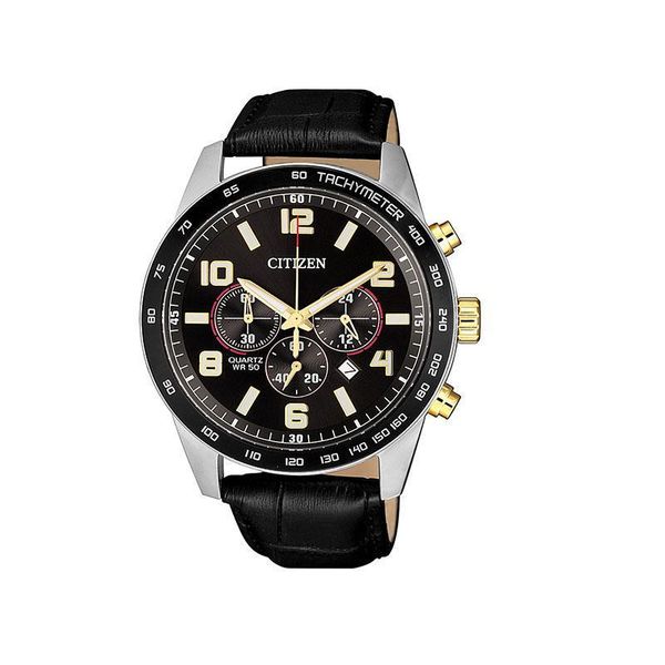 Citizen Gents Quartz Black Dial Chronograph Watc image