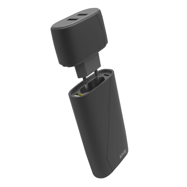 Snug 7800mAh Travel Powerbank &amp; Wall Charger Black