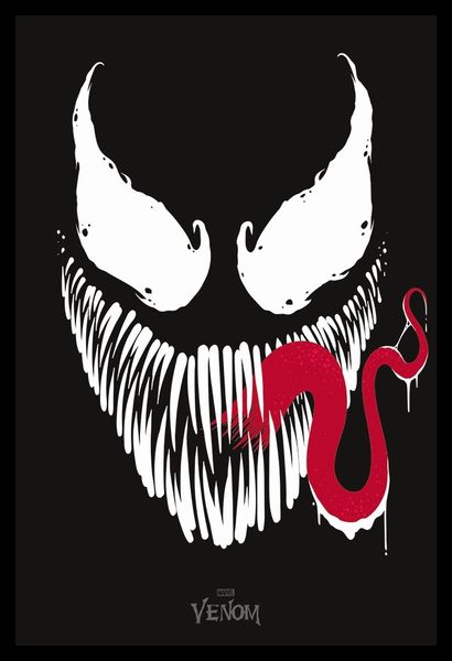 Venom - Face Poster with Black Frame