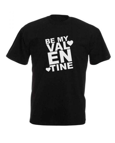 JuiceBubble Be My Valentine Mens T-Shirt -Black - 4XL